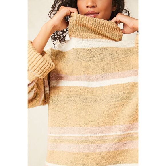 Free People x FP Beach Atlas Sweater Striped Pullover Dress $168 Medium - Picture 4 of 6